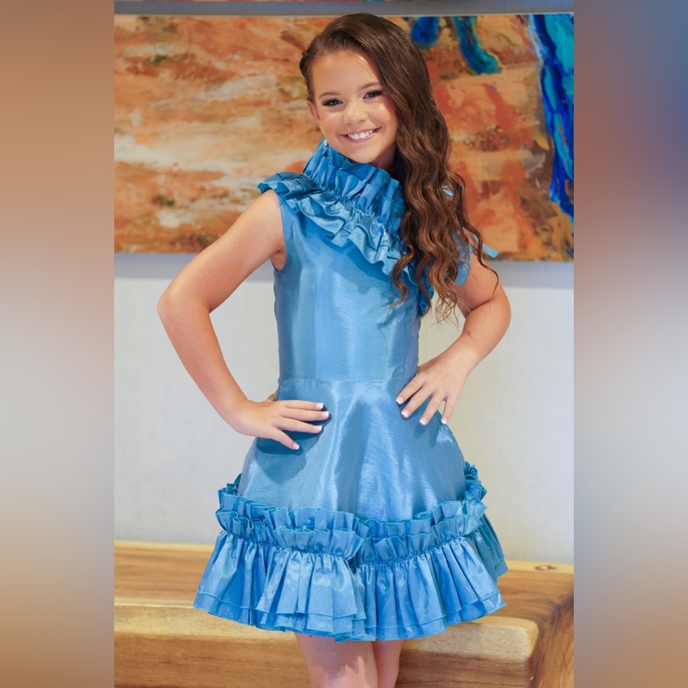 Aqua pageant interview dress